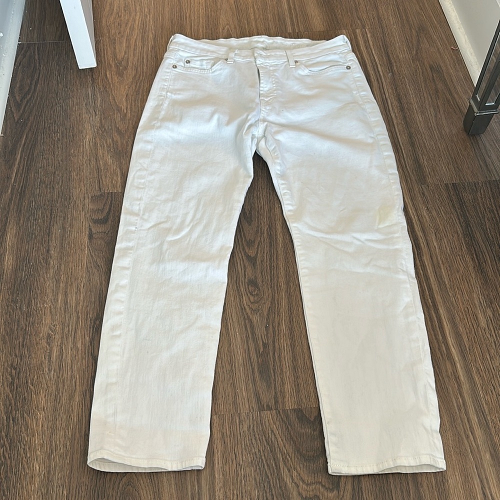 7 jeans - white - straight leg